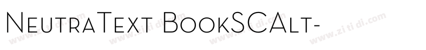 NeutraText BookSCAlt字体转换